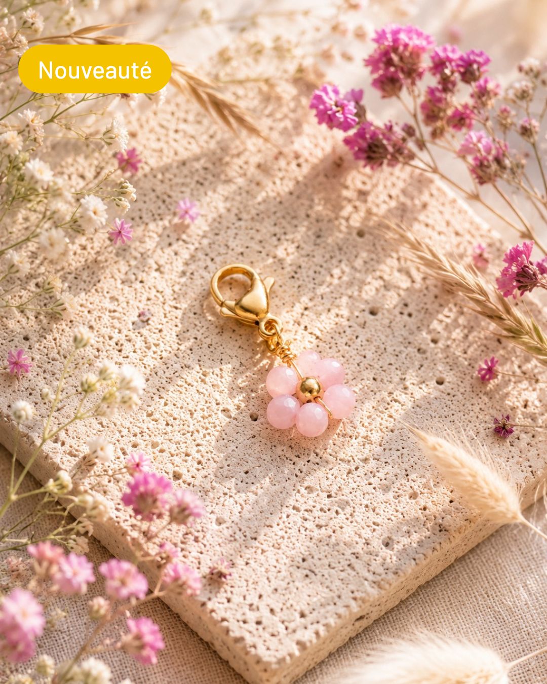 Charm PETITE FLEUR - Rose pastel